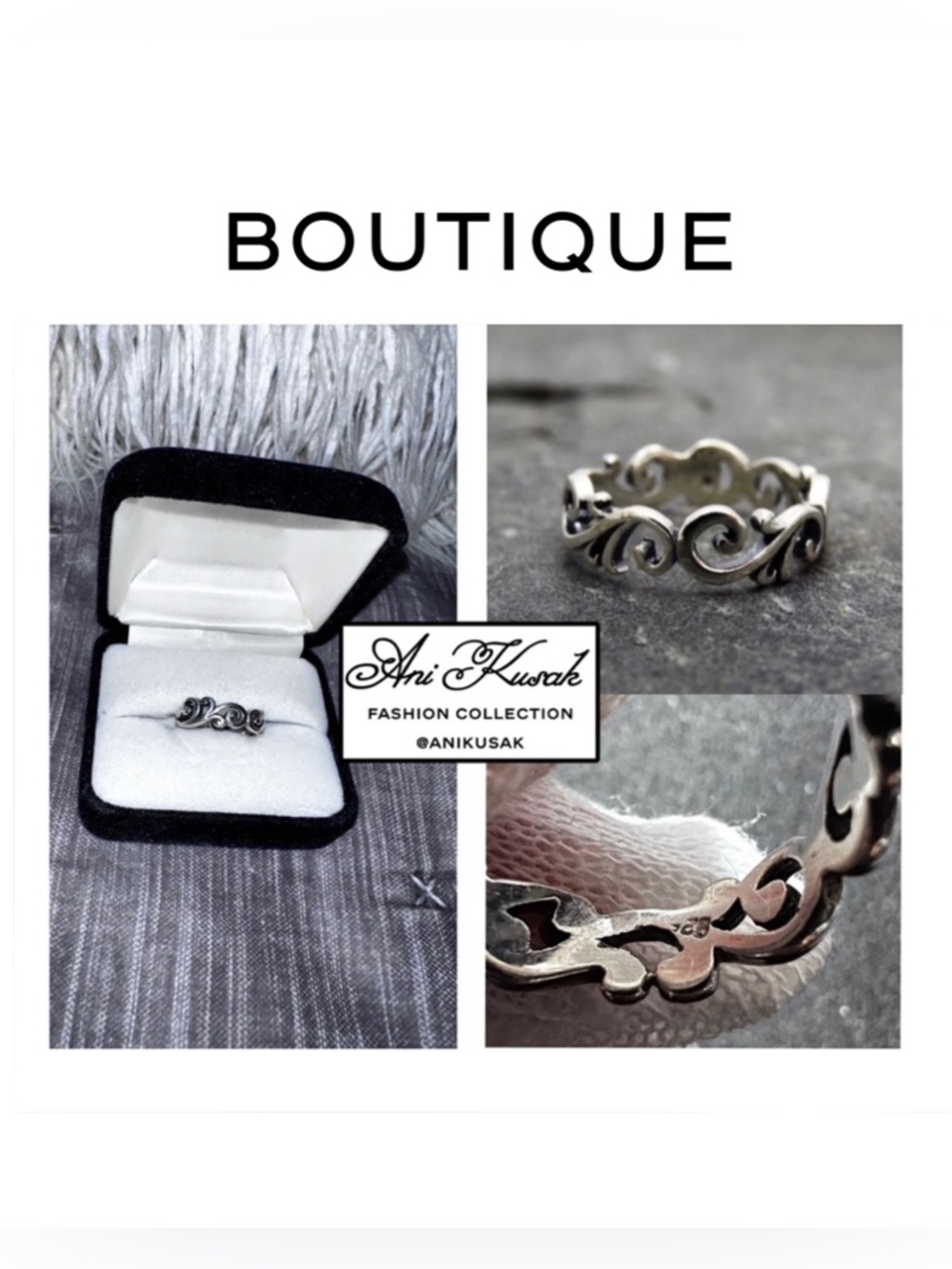 925 Sterling Silver Swirl Ring Size 7 (Open To Reasonable Offers)